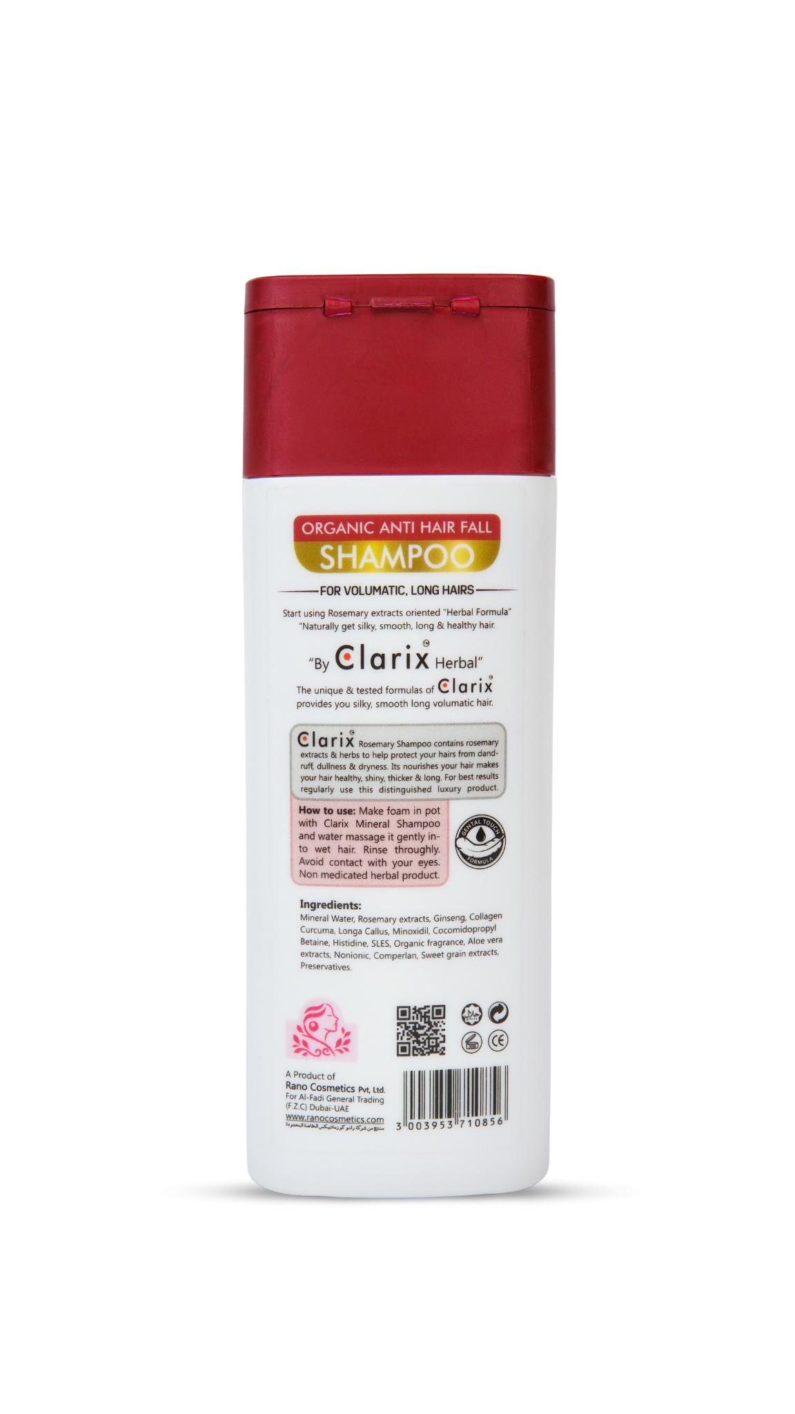 Clarix Anti-Hairfall Rosemary Shampoo - Sulphate Free (250ml)
